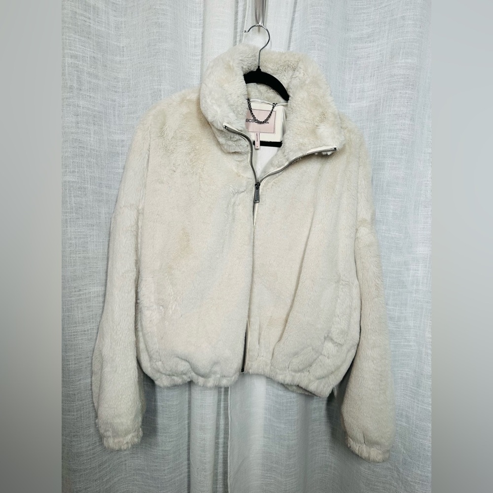 Bcbgeneration Soft Cream Teddy Jacket - image 1